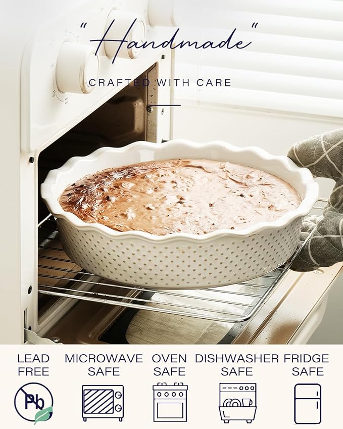 getstar Pie Pan, Ceramic (Dots (Deep))