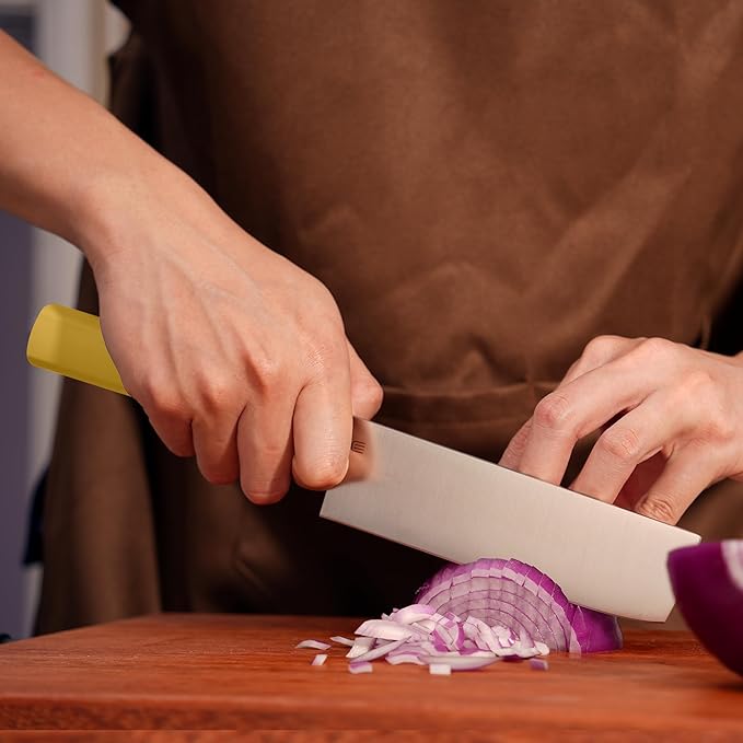 6 Inch Nakiri Knife, AR-RPM9 Steel & Replaceable Handle, Multipurpose Meat Cleaver Vegetable Chef Knife with Oak Sheath, Gift for Home Chefs