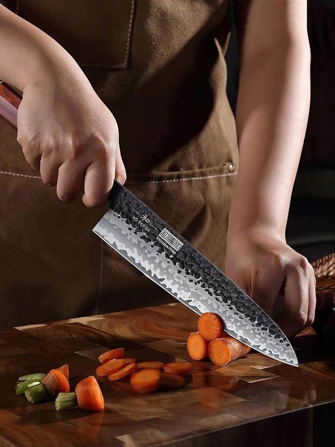 HOSHANHO 5 Pieces Knife Set, Japanese High Carbon Steel Kitchen Knife Sets, Professional Ultra Sharp Chef Knives Set with Ergonomic Rosewood Handle