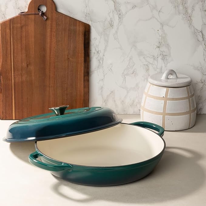 Larder & Vine 20 Piece Cookware Set (Bondi) | Dutch Oven, Utensil Set, Braiser, and Trivets