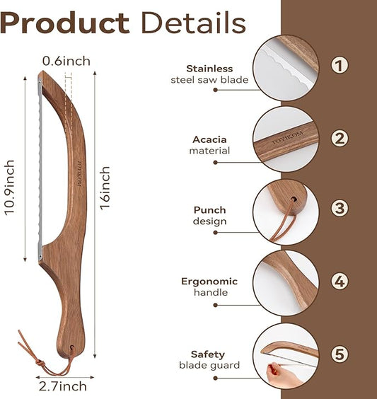 Sourdough Bread Knife for Homemade Bread, Sourdough Bread Slicer for Homemade Bread, Bread Cutter for Homemade Bread, Serrated Bread knife, Sourdough Knife for Slicing, Bread Bow Bread Saw