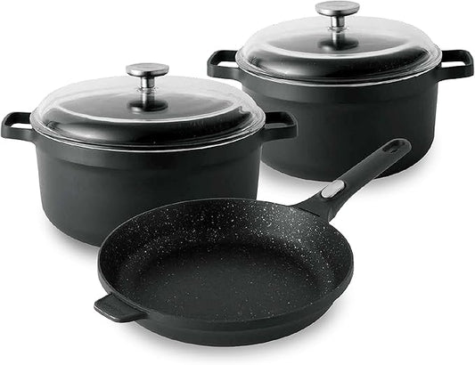 BergHOFF GEM 5Pc Non-stick Cookware Set, Best for Glass Top Cooktop and Gas Stove