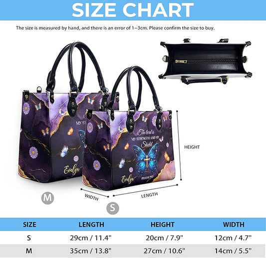 THUYPT Personalized Christian Leather Handbags, Handbag & Purse With Bible Verse Religious Tote Bag, Gift for Women