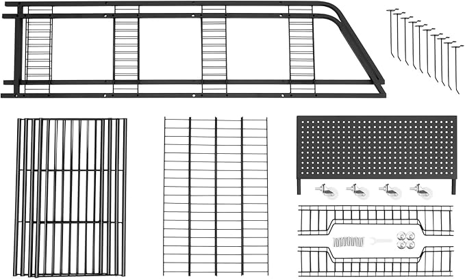Retail Display Rack 4-Tier Market Merchandise Display Shelf with Wheels and 10 Hooks Metal Display Snack Metal Wire Shelving Movie Theater Candy Rack with Wheels for Home Store Market