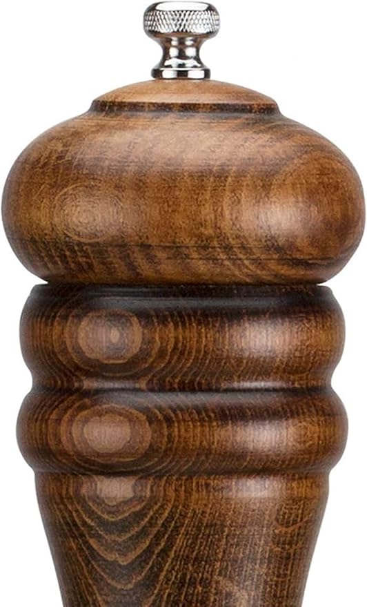 Salt and Pepper Grinder Wooden Salt and Pepper Mill Set Shakers with Stainless Steel,Adjustable Grinding Thickness-Pack of 2