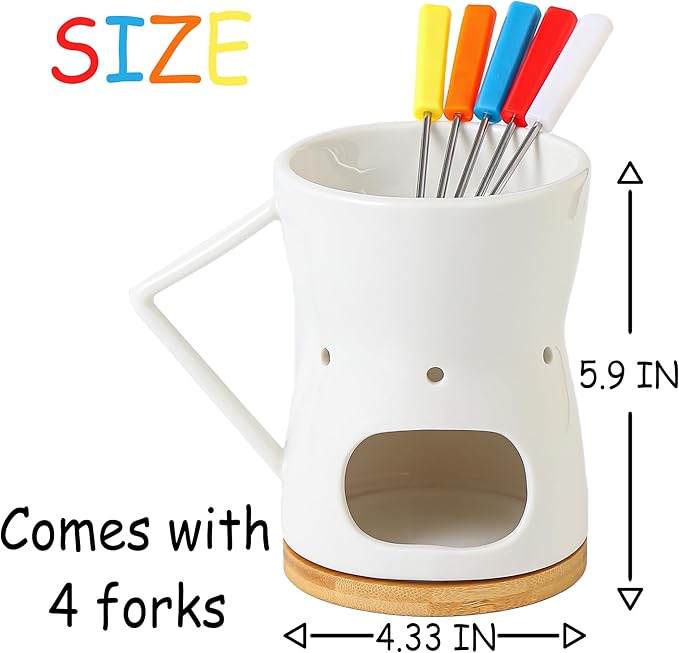 Fondue Cup Chocolate Melting Cup Chocolate Fondue Mug Fondue Set Sweet Fondue Cup