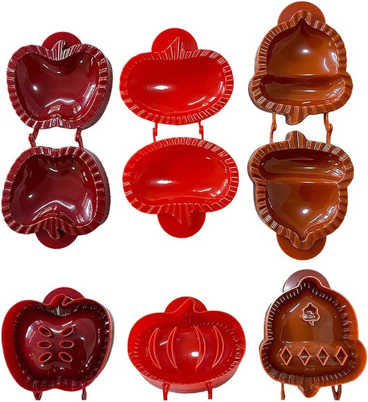Mini pie Molds for Baking, Mini Apple pie Maker, Fall Hand pie Molds –Pie Molds for Kinds of Themed Parties, Christmas, and Thanksgiving (3PC Brown). (Brown)