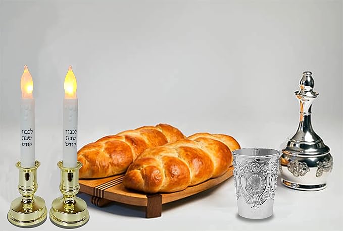 Ner Mitzvah Kiddush Cup - Premium Quality Nickel Plated Wine Cup - For Shabbat and Havdalah - Judaica Shabbos and Holiday Gift