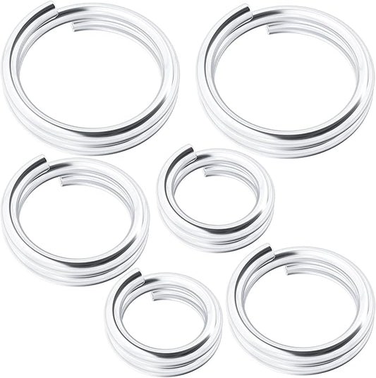 16pcs Jump Rings for Jewelry Making, 925 Sterling Silver Split Jump Ring, 3/4/5/6mm Small Key Rings Open Connector Closures for Necklace Bracelets Jewelry Marking