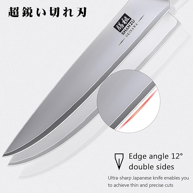 6 Inch Chef Knife, Japanese 10Cr15MoV High Carbon Stainless Steel Kitchen Knife, Multipurpose Ultra Sharp Kitchen Utility Knife with Ergonomic Pakkawood Handle