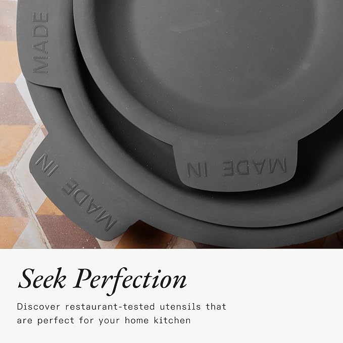 Made In Cookware - 3 Piece Set (Includes 8",10",12") Frying Pan Protectors - Graphite - Molded Silicone - Dishwasher Safe