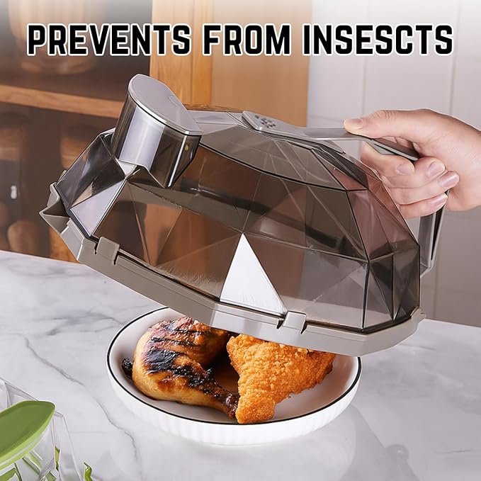 Microwave Splatter Cover 10 Inch BPA-Free, Microwave Cover with Silicone Guard Built-in Steam Vents, Anti-Scald Bowl Clips, Easy-Grip Handle, Durable splatter cover for Food Protection