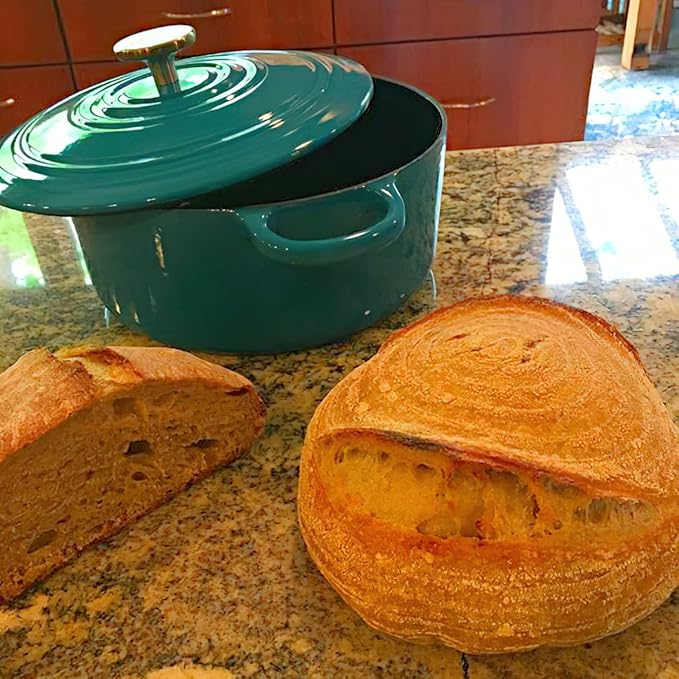 Chantal Cast Iron Dutch Oven, 7 qt, US Formulated Premium Enamel, Marigold