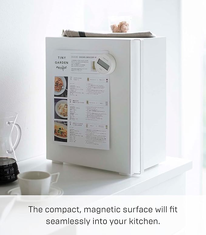 Yamazaki Home Tower Bread Box Keeper Holder Container, Metal Bread Holder Saver, Slim Space Saving Counter Storage - Vertical - Steel
