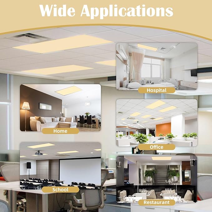 2 Pcs Fluorescent Light Covers - 4 x 2 Feet Covers for Ceiling Lights, Magnetic Light Filters for Classroom, Office, Hospitals, Home