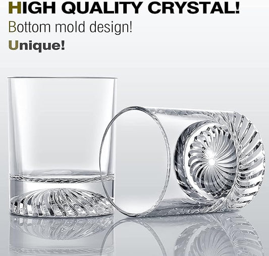 Whiskey Glasses Old Fashioned Glasses Set of 6 12oz Rocks Glasses Gift for Men Women Drinking Bourbon Scotch Cocktails Rum Cognac Vodka at Home Bar