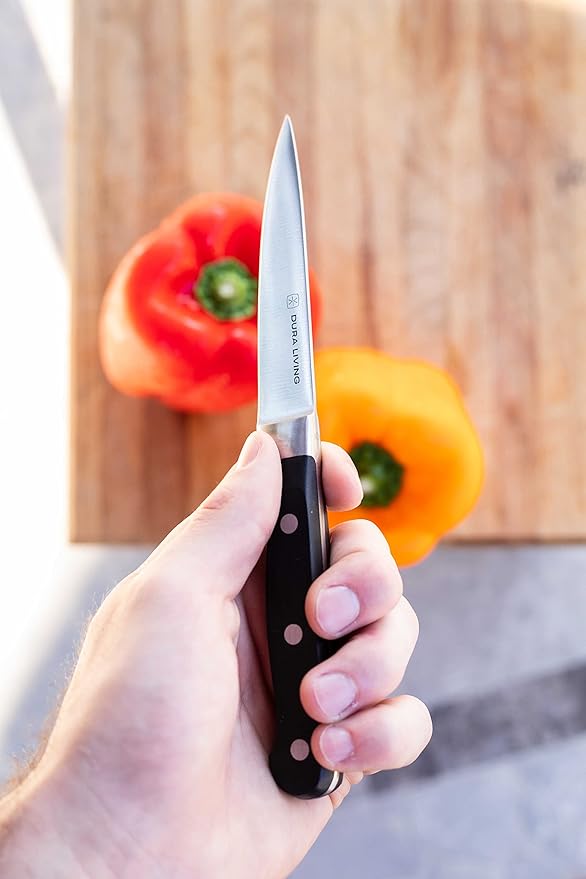 3.5 Inch Paring Knife – Essential High Carbon Stainless Steel, Razor-Sharp, Multipurpose Small Kitchen Knife, Ergonomic Handle, Perfect for Precision Tasks, Sleek Black Design