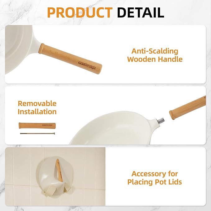 Nonstick Saute Pan Skillet with Lid,10 Inch Deep Frying Pan, Toxin-Free Ceramic Cookware, Healthy Non Toxic Cooking Pan with Helper Handle, Fry Pan Compatible with All Stovetops