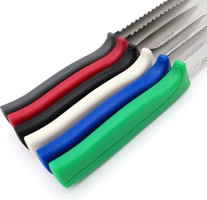 Kitchen Utility Knife - MATTSTONE HILL 4 Inch Paring Knife, Small Fruit & Vegetable Knife, Premium German Stell Blade, Black Handle