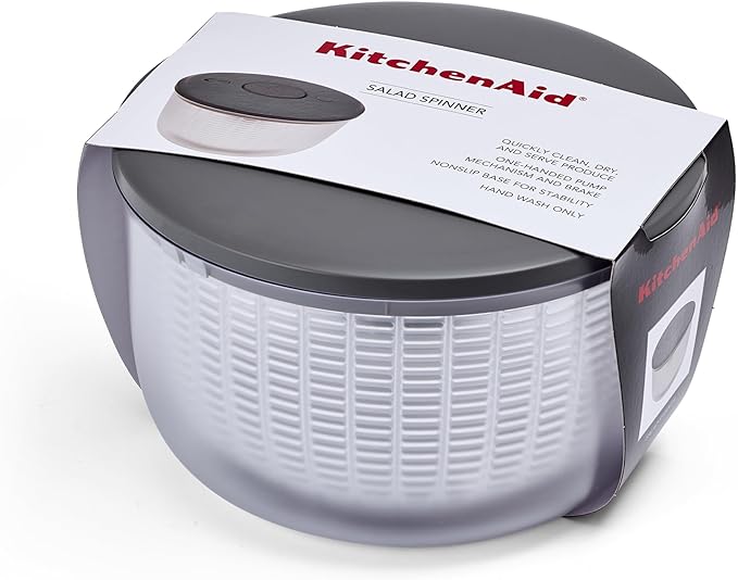 KitchenAid Universal Salad Spinner, 7.43 Quart, Charcoal Gray