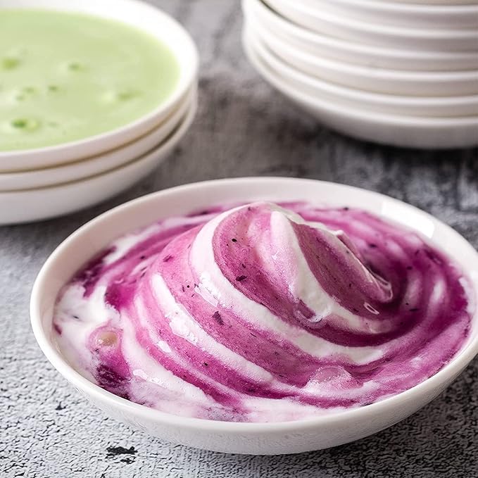 UIBFCWN 3 Oz Ceramic Dipping Bowls, Soy Sauce Dishes Set of 10, Dipping Sauce Cups/Bowls/Dishes for Kitchen, Mini Appetizer Plates for Condiment Sushi Ketchup BBQ Party, 4 Inch