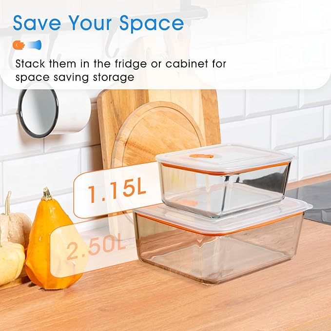 NUTRIUPS MIni-1.2QT Small Glass Baking Dish with Lid,(7×5 inches)Deep Rectangular Baking Dish for Oven