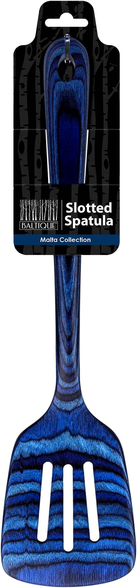 Totally Bamboo Baltique Malta Collection 12-1/2" Wooden Slotted Spatula, Safe for Nonstick