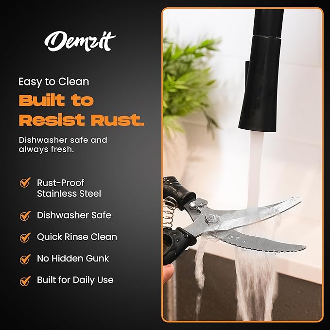 Poultry Shears, Kitchen Scissors for Food With Safety Lock, Kitchen Shears for Food, Meat Scissors, Bone Cutter, Chicken Cutter