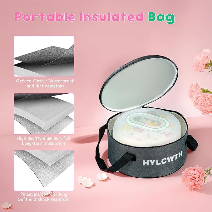 Cake Carrier With Lid And Handle, Bpa-Free Cake Holder With Lid For 10 Inch Round Cake Carrier With 10 pcs Round Golden Cake Boards And Portable Insulated Bag