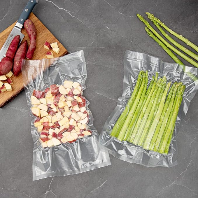 Fresh Hero 18 x 10 Inch Vacuum Sealer Bags, 100 Food Storage Bags - 3 mil Thick, Microwavable, Clear Plastic Sous Vide Bags, Freezable, For Storing Food Or Sous Vide Cooking - Restaurantware