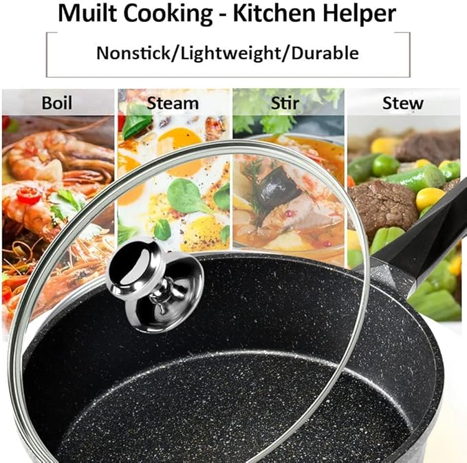 13 In Glass Lid for Frying Pan, Tempered Replacement Cover Compatible with All 13 inches Cookware for Skillets, Round Cast Iron, Cast Aluminium, Stainless Steel Pans &Pots