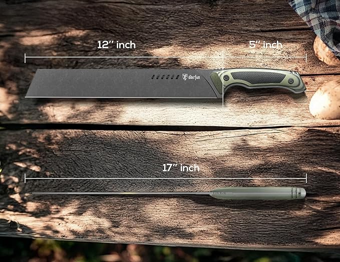 12 Inch Slicing Carving Knife - German Rust-Resistant Full-Tang Steel, G10 Non-Slip Outdoor Handle - BBQ & Brisket Knife for Spanish Ham, Turkey - Professional Chef Knife-Gift For Men