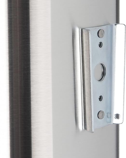 San Jamar Lid Dispenser Wall-Mounted, 12-24 Oz with Dual Lid Capacity for Restaurants, Dining Halls, and Fast Food, Stainless Steel, 23.5 Inches, Silver