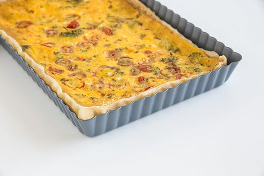 Fox Run Rectangular Loose Bottom Tart/Quiche Pan, Preferred Non-Stick, 11-Inch