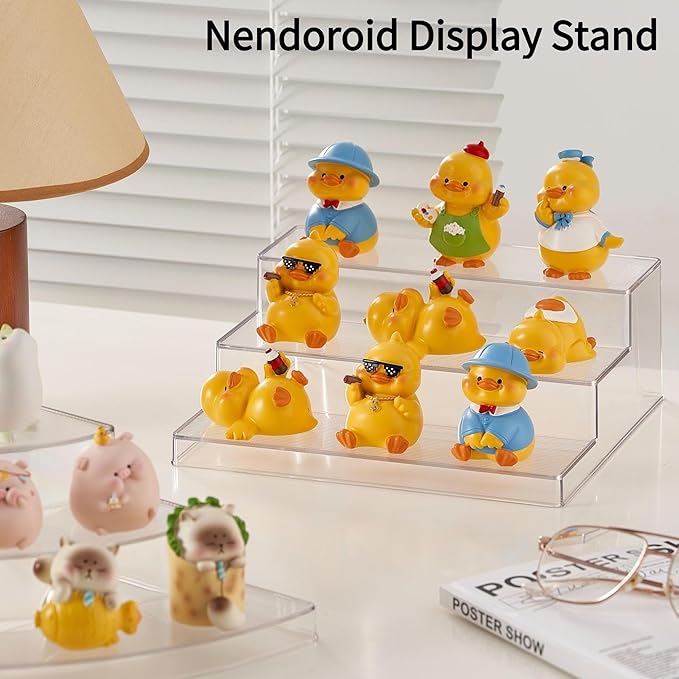 vacane Clear Spice Rack, 3 Tiered Shelf Spice Organizer for Cabinet, Spice Shelf and Jar Organizers Make Up Organization Great for Pantry, Bathroom, Kitchen, Bedroom, Office