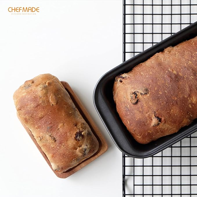 CHEFMADE Bread Loaf Pan, Nonstick Meatloaf Small Pan, 3.1" x 5.8", Set of 2