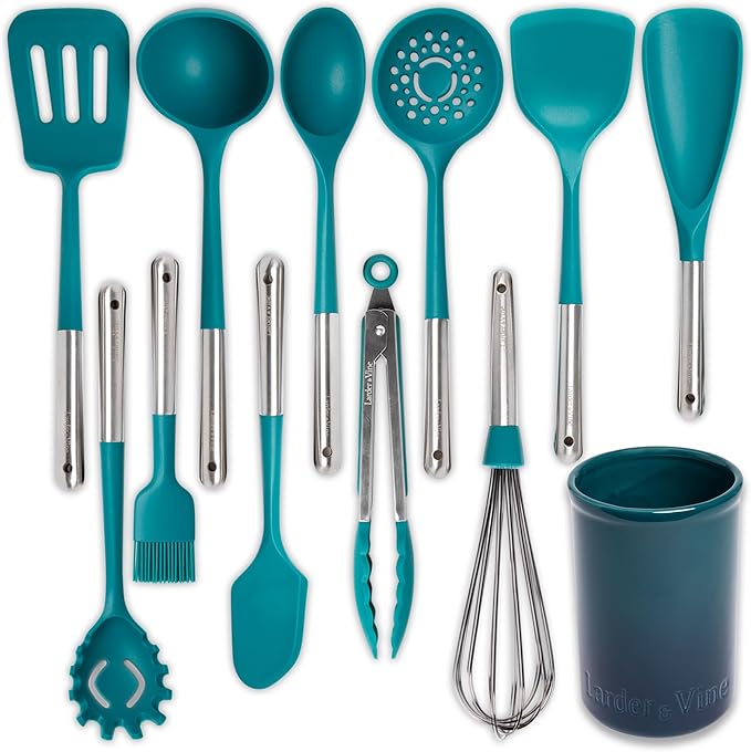 20 Piece Cookware Set (Bondi) | Dutch Oven, Utensil Set, Saucepan, and Trivets