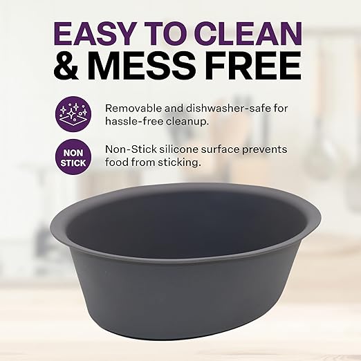 Silicone Slow Cooker Liner Insert, Compatible with 7 Quart Crock-Pot (SCV700-S-BR), BPA-Free Silicone, Dishwasher Safe and Mess Free, Charcoal Gray