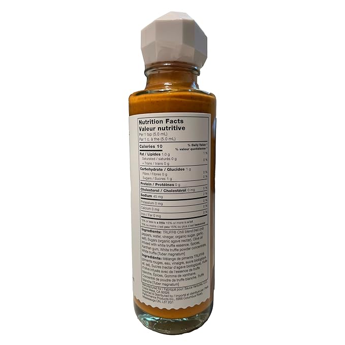 TRUFF White Truffle Hot Sauce, Gourmet Hot Sauce with Ripe Chili Peppers, Agave Nectar, White Truffle Oil and Coriander, a Limited Flavor Experience in a Bottle, 6 Oz