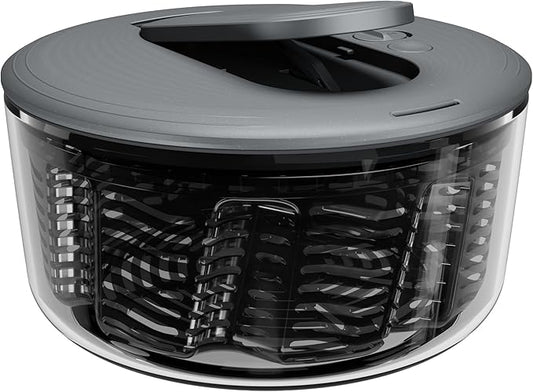 Zyliss Swift Dry Salad Spinner - Fruit Cleaner & Lettuce Spinner with Push Pump - Non-Slip Bowl - Dishwasher Safe - Large