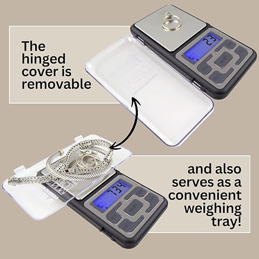 GemOro Platinum MP601 Jewelry Scale | Durable Precise Jewelers Premium Class Pocket Kitchen Scale | Digital Precision Tool | Expert Professional Reading & Accuracy 600g x 0.1g