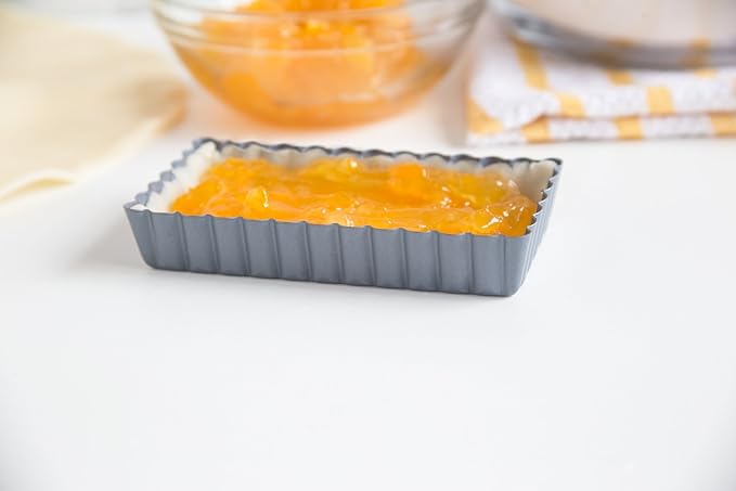 Fox Run Non-Stick Tart Pan, 4.5 x 2.25 x 0.75 inches, Metallic