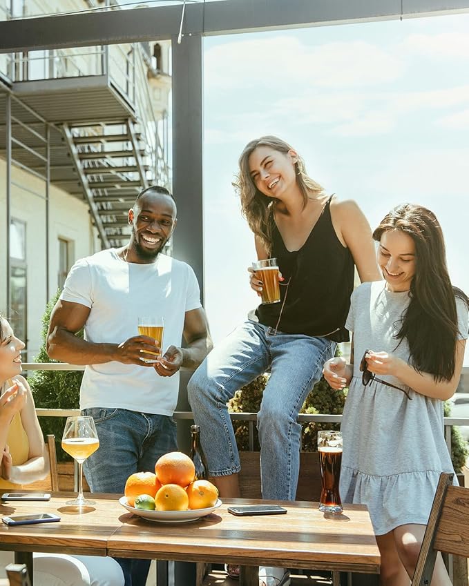 Pint Glasses,20oz British Beer Glass,Classics Craft Beer Glasses,Premium Beer Glass Tumbler Set of 4, Unique Design Beer Glasses Easy Stacking in The Cupboard
