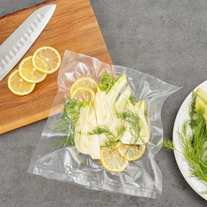 Restaurantware Fresh Hero 10 x 10 Inch Vacuum Sealer Bags 1000 Food Storage Bags - 3 mil Thick Microwavable Clear Plastic Sous Vide Bags Freezable For Storing Food Or Sous Vide Cooking