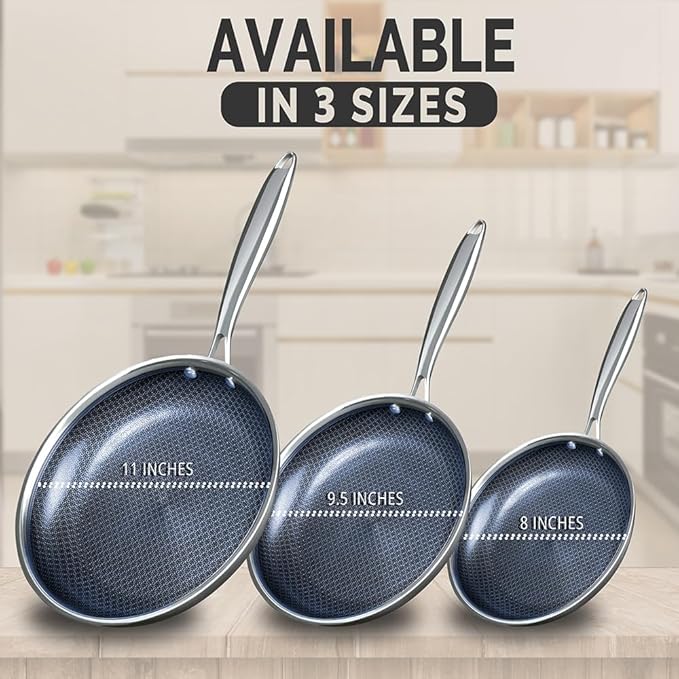 THE COOK'S COMPANY Non-Stick Frying Pan - Premium Skillet for Everyday Cooking, Nonstick Pan for Easy Cleanup, Durable Pan for Versatile Cooking Needs (Size: 8inch)