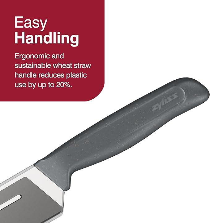 Zyliss Comfort Knife - Japanese Stainless Steel Blade - Non-Slip Contoured Handle for All Hand Sizes - Kitchen Tools with Safety Kitchen Blade Guards - Dishwasher Safe - 5.9" Santoku Knife