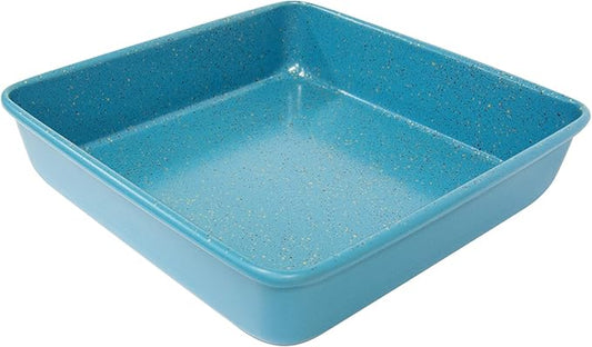casaWare Ceramic Coated NonStick Heavy Weight 9-inch Square Cake Pan (Blue Granite)