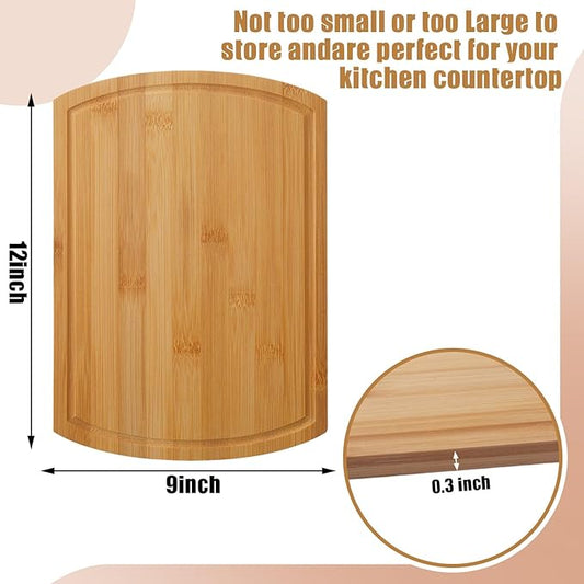 Patelai 12 Pack Large Cutting Boards Bulk Wooden Kitchen Chopping Boards for Crafts DIY Wedding Housewarming Gift(Bamboo,12 x 9 Inch)