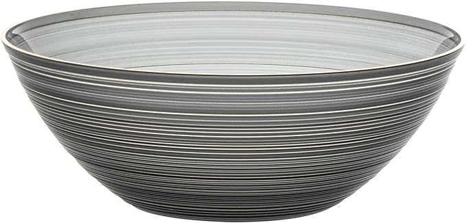 Restaurantware Plastic Bowls 100 Pcs 16 oz Gold Rimmed Disposable Soup Bowls Heavy-Duty Black Translucent Rippled Dinnerware Containers for Party, Desserts, Salads, Snacks, and Catering