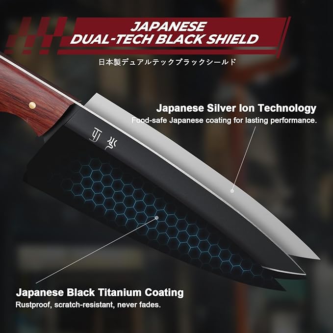 Kitchen Utility Knife From Japan - Small Chef Knife 5 Inch Forged from a Single Piece of High Carbon ATS-34 Steel, Full-Tang Paring Knife with Walnut Handle for Fruit and Vegetable, Ideal Gift